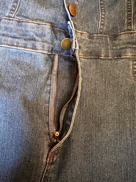 Strapless High-Rise Denim Jumpsuit in Blue - Picture 8 of 16